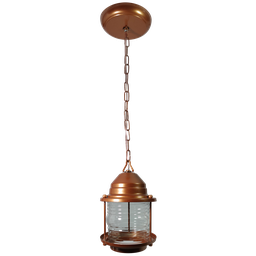 Luminária Pendente Lampião Colonial de Teto Cobre Vintage - 1