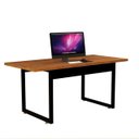 Ver imagem 2 de Mesa Industrial Escrivaninha para Escritório Home Office Pés de Ferro Tampo 160x80:nature