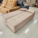 Ver imagem 3 de Sofá Cama Zoe 2 Lugares Retrátil e Reclinável 185cm Bege Bom Pastor