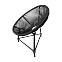 Ver imagem 1 de Cadeira Acapulco Alumínio Preto Corda Náutica Preto