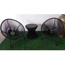 Ver imagem 6 de Cadeira Acapulco Alumínio Preto Corda Náutica Preto