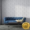 Papel De Parede Adesivo Granilite Branco Tons De Cinza Sala - 2