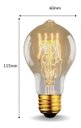 Ver imagem 5 de 3 Lâmpada Filamento Carbono Bulbo A19 Vintage Retro Edison