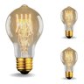 3 Lâmpada Filamento Carbono Bulbo A19 Vintage Retro Edison - 1