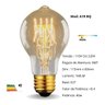 3 Lâmpada Filamento Carbono Bulbo A19 Vintage Retro Edison - 4