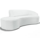 Ver imagem 1 de Sofá 3 Lugares Curvo Living Firenze Direito D02 Corano Branco 230cm C-12 - Lyam