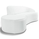 Ver imagem 4 de Sofá 3 Lugares Curvo Living Firenze Direito D02 Corano Branco 230cm C-12 - Lyam