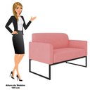 Ver imagem 4 de Kit Namoradeira E 2 Poltronas Industrial Preta S17 Rosê