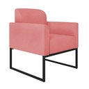 Ver imagem 3 de Kit Namoradeira E 2 Poltronas Industrial Preta S17 Rosê