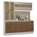 Ver imagem 3 de Armário de Cozinha Compacta 100% Mdf 180 Cm Branco/rustic/crema Smart Madesa 03