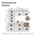 Ver imagem 4 de Armário de Cozinha Compacta 100% Mdf 180 Cm Branco/rustic/crema Smart Madesa 03