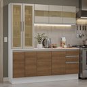 Ver imagem 1 de Armário de Cozinha Compacta 100% Mdf 180 Cm Branco/rustic/crema Smart Madesa 03