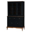 Ver imagem 1 de Arca Oratório 6 Portas 2 Gavetas 60841 Hannover - Preto/imbuia Glazer