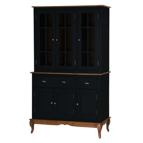 Arca Oratório 6 Portas 2 Gavetas 60841 Hannover - Preto/imbuia Glazer