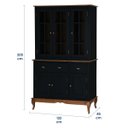 Ver imagem 4 de Arca Oratório 6 Portas 2 Gavetas 60841 Hannover - Preto/imbuia Glazer