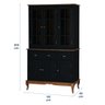 Arca Oratório 6 Portas 2 Gavetas 60841 Hannover - Preto/imbuia Glazer - 4