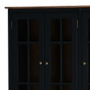 Ver imagem 2 de Arca Oratório 6 Portas 2 Gavetas 60841 Hannover - Preto/imbuia Glazer