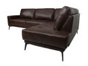 Ver imagem 2 de Sofá de Couro Rubi 2 Lugares com Chaise Direita Soft Tabaco - Mempra Design
