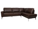 Ver imagem 1 de Sofá de Couro Rubi 2 Lugares com Chaise Direita Soft Tabaco - Mempra Design
