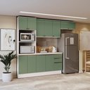 Ver imagem 5 de Armário de Cozinha Completa 100% Mdf 270cm Branco/verde Celeste Kappesberg