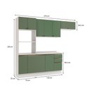 Ver imagem 3 de Armário de Cozinha Completa 100% Mdf 270cm Branco/verde Celeste Kappesberg