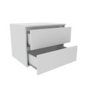 Ver mais imagens de Gabinete Banheiro Suspenso Com Cuba Inclusa e 2 Gavetas 60cm Cor: Branco
