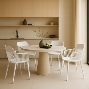 Kir com 4 Cadeira Marcela Montreal Sala Cozinha Jantar 140pp Branco