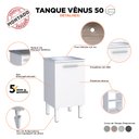 Ver imagem 6 de Gabinete para Lavanderia em Aço Vênus Branco com Tanque 50 Preto - Cozimax