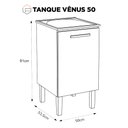 Ver mais imagens de Gabinete para Lavanderia em Aço Vênus Branco com Tanque 50 Preto - Cozimax