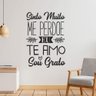 Adesivo de Parede Sinto Muito Me Perdoe Eu te Amo Sou Grato-Enorme 190x270cm - 1