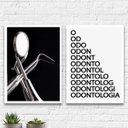 Ver imagem 2 de Kit 2 Quadros Odontologia Instrumentos 24x18cm:Madeira branca