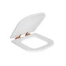 Assento Poliester Ap337 17 Piano Branco Gold Red Slow Close - Deca Deca Loucas - 1