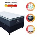 Ver imagem 6 de Cama Box Baú Solteiro Colchão Molas Ensacadas Pillow Top Maximus 88x188x69cm Cinza / Preto Gazin