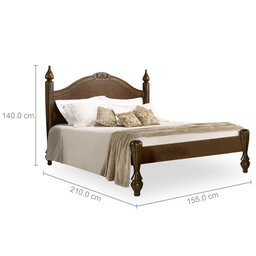 Cama de Casal Império Mmj-cl Cl-castanho Casal - 1,38m Largura - 2