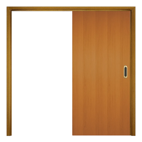 Porta de Correr Madeira Trilho e Fechadura Completa