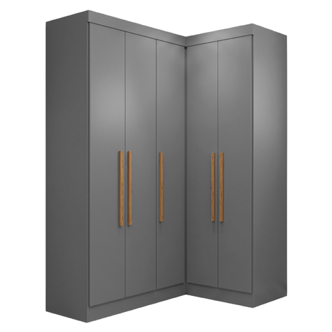 Guarda Roupas Modulado de Canto Madrid com 5 Portas Maxel