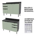 Ver imagem 4 de Armário de Cozinha Completa Modulada Reta 8 Peças 180cm Cz1201 Margarida Tecnomóbili