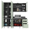 Ver mais imagens de Armário de Cozinha Completa Modulada Reta 8 Peças 180cm Cz1201 Margarida Tecnomóbili