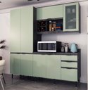 Ver imagem 1 de Armário de Cozinha Completa Modulada Reta 8 Peças 180cm Cz1201 Margarida Tecnomóbili