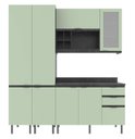 Ver imagem 6 de Armário de Cozinha Completa Modulada Reta 8 Peças 180cm Cz1201 Margarida Tecnomóbili