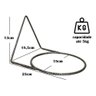 Kit 3 Suportes Anel Redondo Pendurar Vaso Planta Parede 18cm - 2