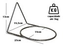 Ver imagem 2 de Kit 3 Suportes Anel Redondo Pendurar Vaso Planta Parede 18cm