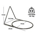 Ver imagem 2 de Kit 3 Suportes Anel Redondo Pendurar Vaso Planta Parede 18cm