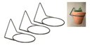 Ver imagem 1 de Kit 3 Suportes Anel Redondo Pendurar Vaso Planta Parede 18cm