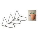 Ver imagem 1 de Kit 3 Suportes Anel Redondo Pendurar Vaso Planta Parede 18cm