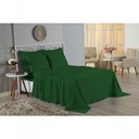 Ver imagem 4 de Jogo de Cama Casal Viúva Nobre 4 Peças Malha 100% Algodão - Verde-bandeira