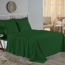 Ver imagem 1 de Jogo de Cama Casal Viúva Nobre 4 Peças Malha 100% Algodão - Verde-bandeira