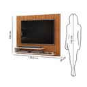 Ver imagem 2 de Painel para TV 55 Polegadas com Nichos Ripe para Sala de Estar Freijó Off White DJ Móveis