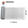 Tela de Alumínio para Calhas 20cm X 1 Metro para Ralos, Conserto de Parabólica, Anti Ratos 20x100 - 5