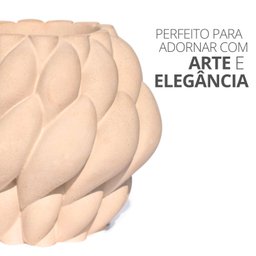 Vaso Decorativo Novelo 9cm em Cimento Artesanal Sala e Cozinha - Cinza - 6